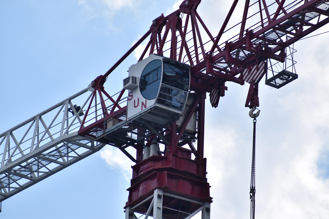 Crane, construction site, machinery — Emergency HVAC Repair Magnolia: Immediate Assistance for Sudden Issues